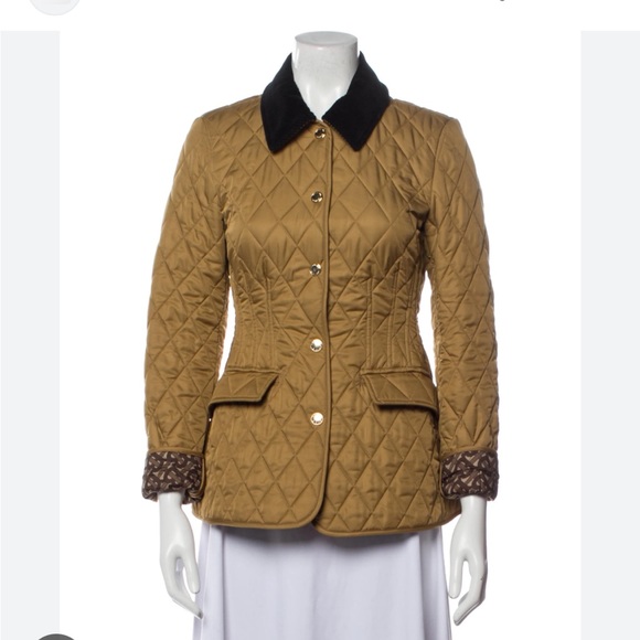 Burberry Jackets & Blazers - Burberry Quilted Jacket with Corduroy Collar